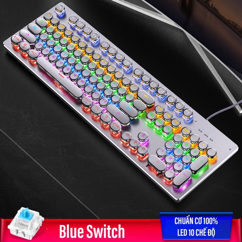 ♀COMBO Chuột Bàn Phím Cơ Máy Tính Gaming ZK4 Pro Và G15 Nút Tròn Full Led 10 Chế Độ Hiệu Ứng