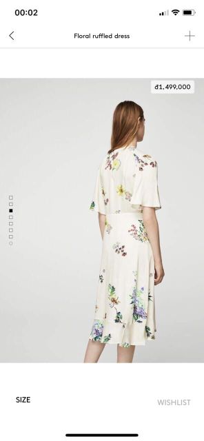 Váy vnxk họa tiết hoa độc đáo