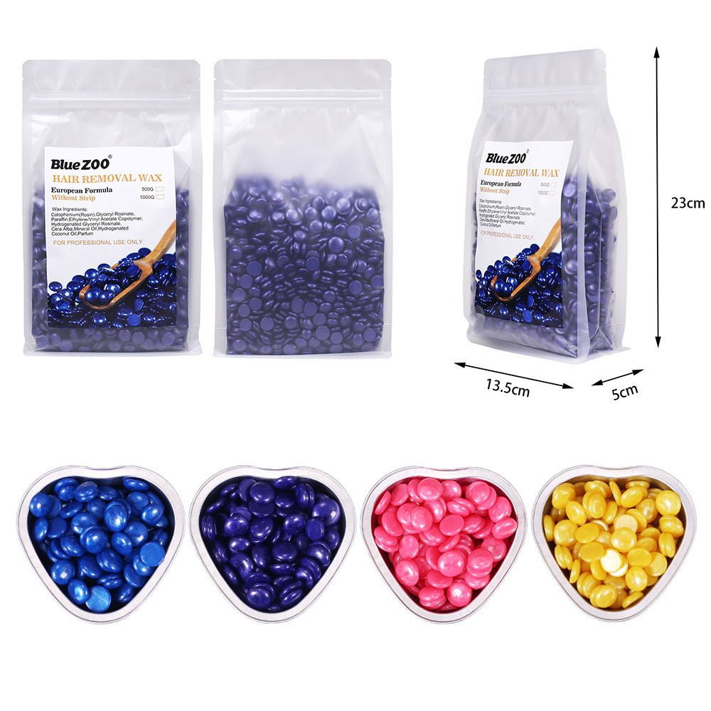 Sáp Wax Lông Nóng hat đậu Ngọc Trai BLUE ZOO HARD WAX BEANS Gói 500Gr