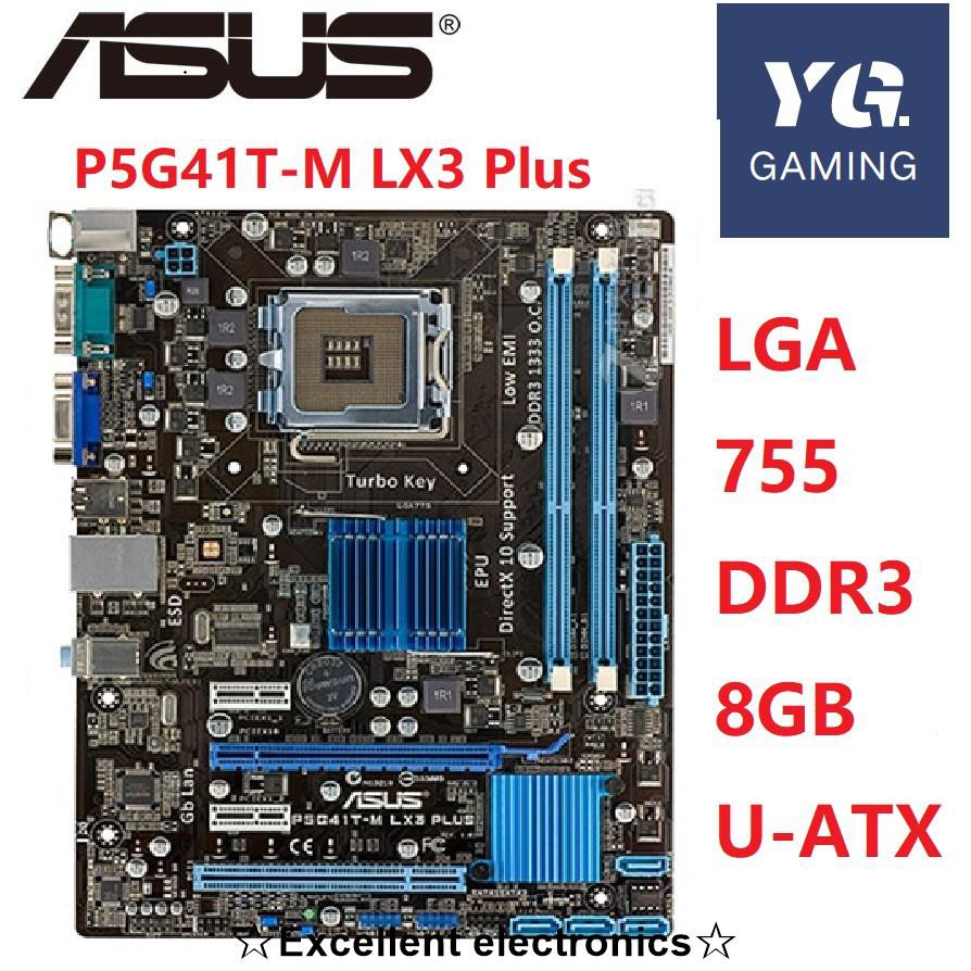 Bo Mạch Chủ Asus P5g41t-m Lx3 Plus G41 Socket Lga 775 Q8200 Q8300 Ddr3 8g U Atx Uefi Bios