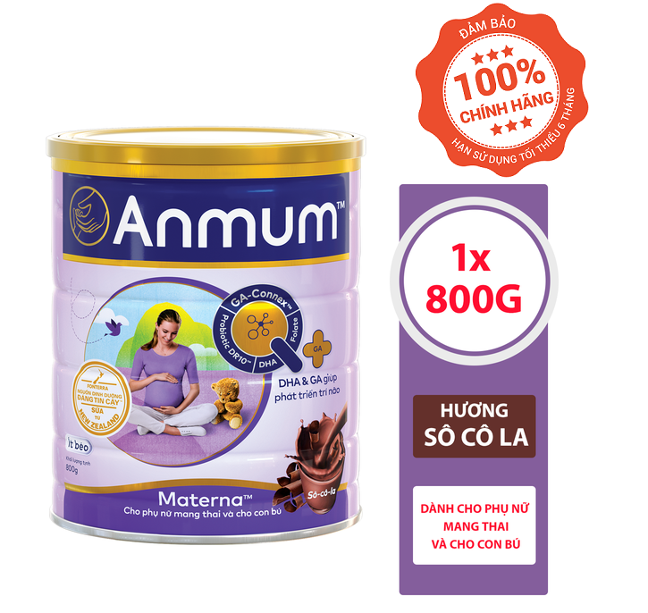 Sữa Bột Dành Cho Mẹ Bầu Anmum Materna Hương Chocolate 800g