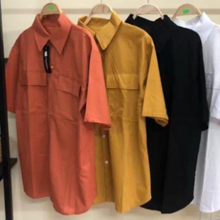 Áo Sơ Mi Unisex Túi Nắp màu cam đất siêu hot | BigBuy360 - bigbuy360.vn