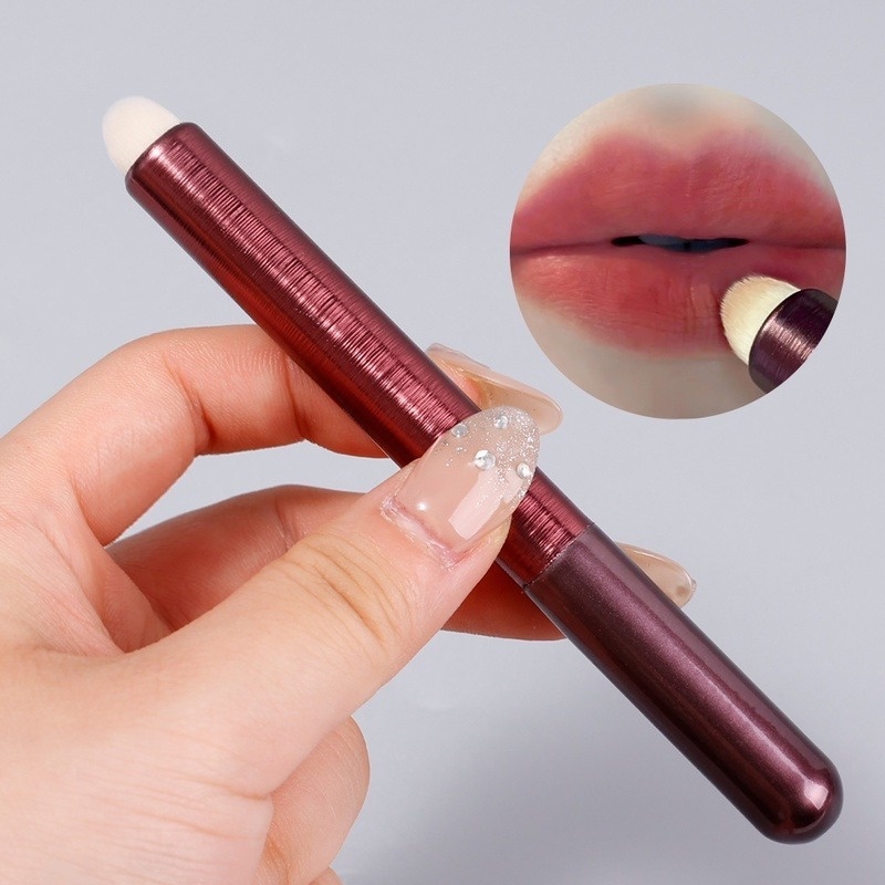 1 Cọ Trang Điểm Môi Đầu Tròn Lông Nylon Mềm Chống Nhòe Che Khuyết Điểm Đa Năng