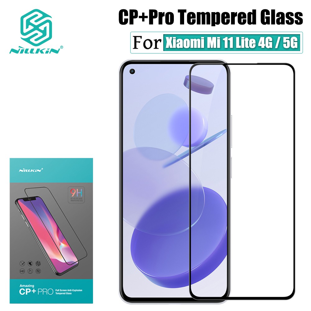 Kính cường lực Nillkin Amazing CP + Pro 9H bảo vệ toàn màn hình chống cháy nổ cho Xiaomi Mi 11 Lite 4G / 5G