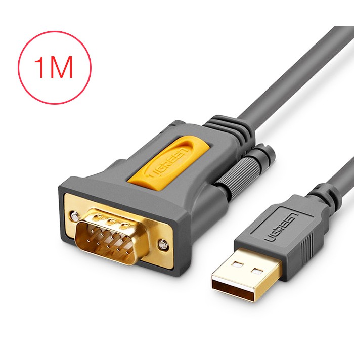 Cáp USB to Com RS232 DB9 chính hãng Ugreen 20210 dài 1m