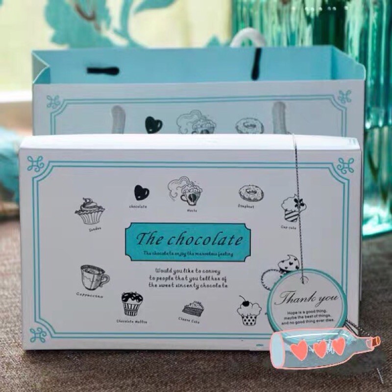 Hộp đựng socola 8-9-12 viên kèm túi