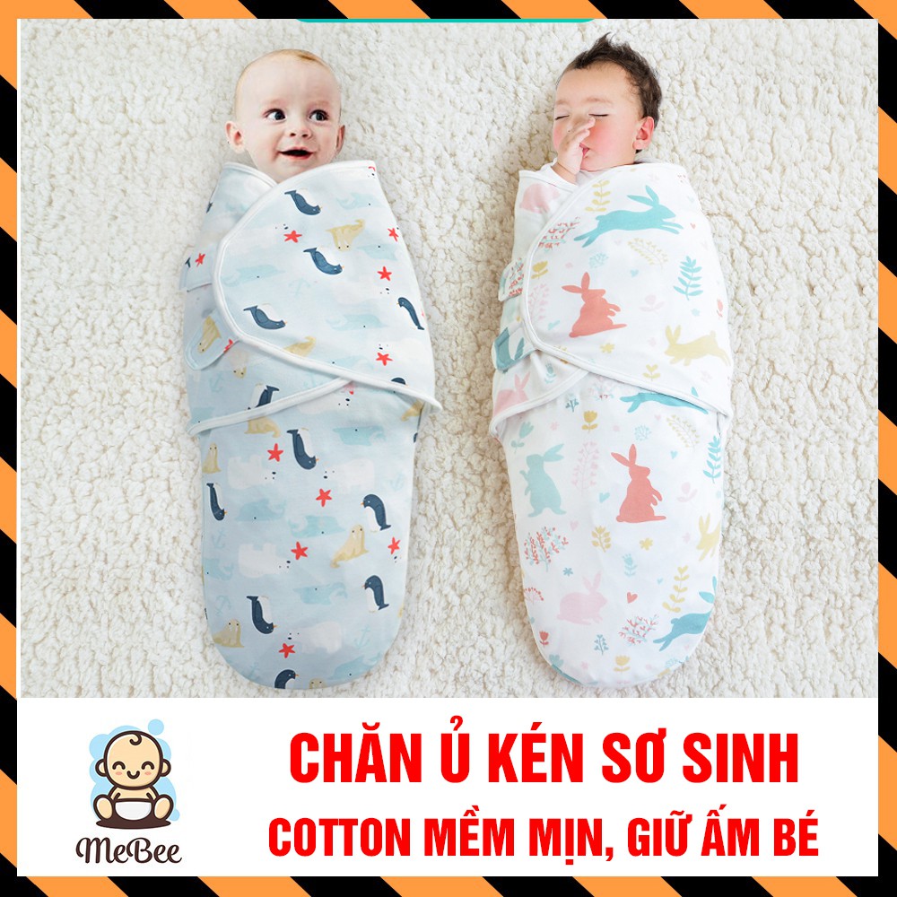 Chăn quấn ủ kén sơ sinh cotton giữ ấm bé