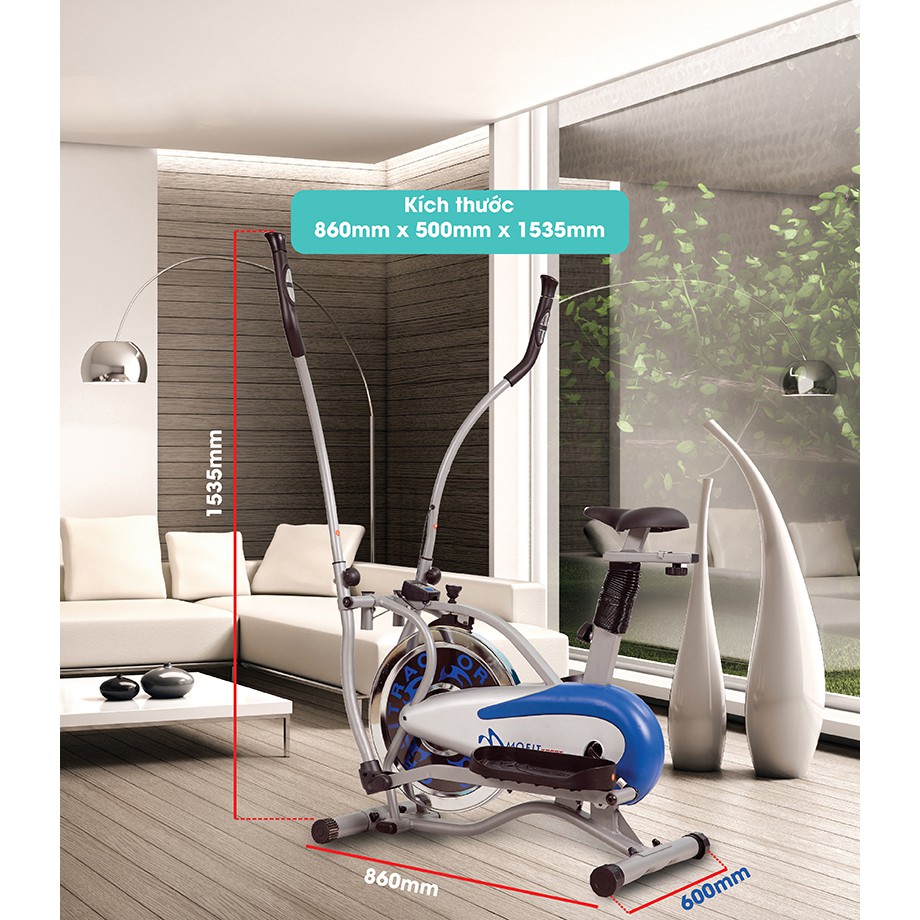 Xe đạp tập tại nhà MO2081 + Máy massage xung điện EMS