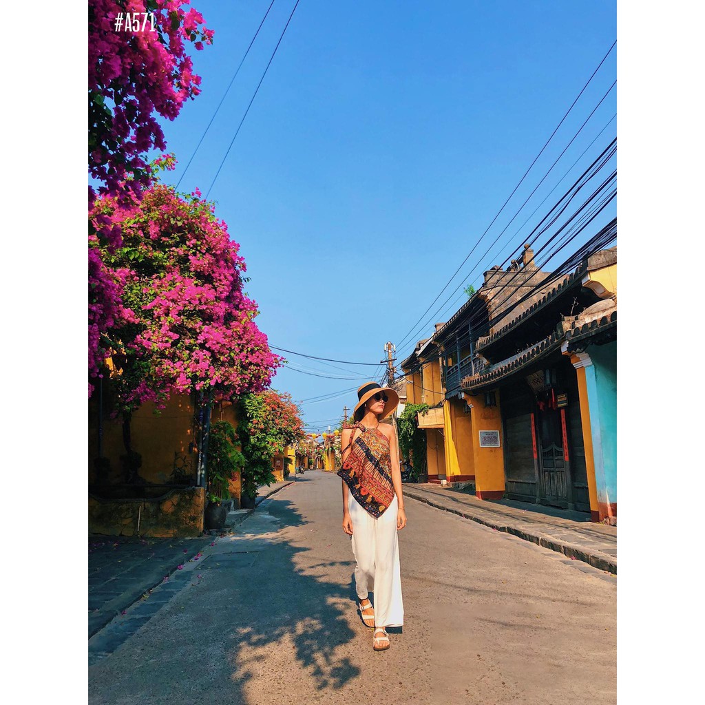 Yếm thổ cẩm cột nơ cho ngày hè