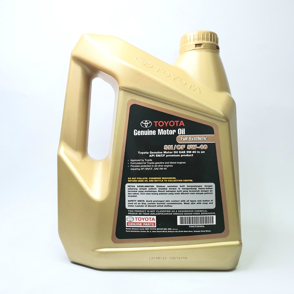 Nhớt Toyota genuine motor oil full synthetic 5W40 4L