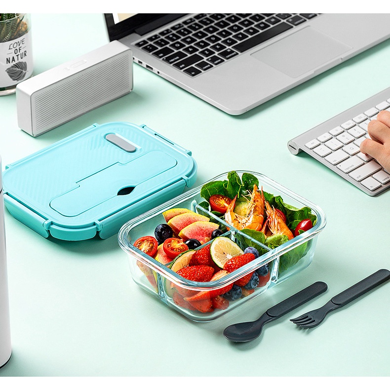 Bộ Hộp Cơm Thủy Tinh Cao Cấp Yeahcook Glass Lunch Box