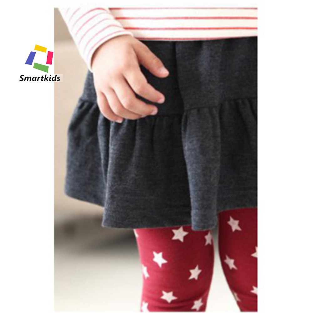 Quần legging bé gái - Quần legging mỏng dáng dài in hình ngôi sao mặc mùa thu BG0373