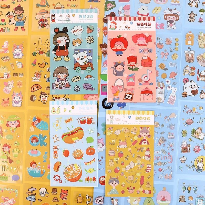Set 6 tấm sticker trong nhiều mẫu dễ thương