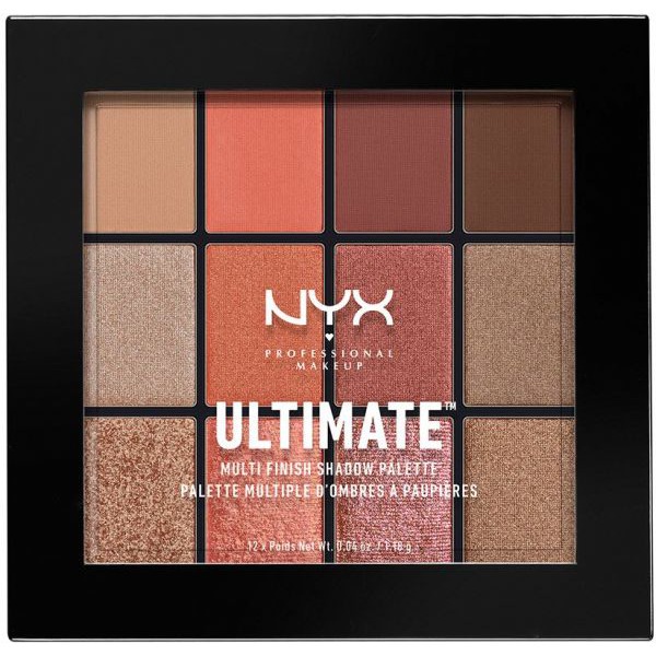 Hàng mỹ-Phấn mắt NYX-Ultimate Multi Finish Shadow Palette - Warm Rust USP08