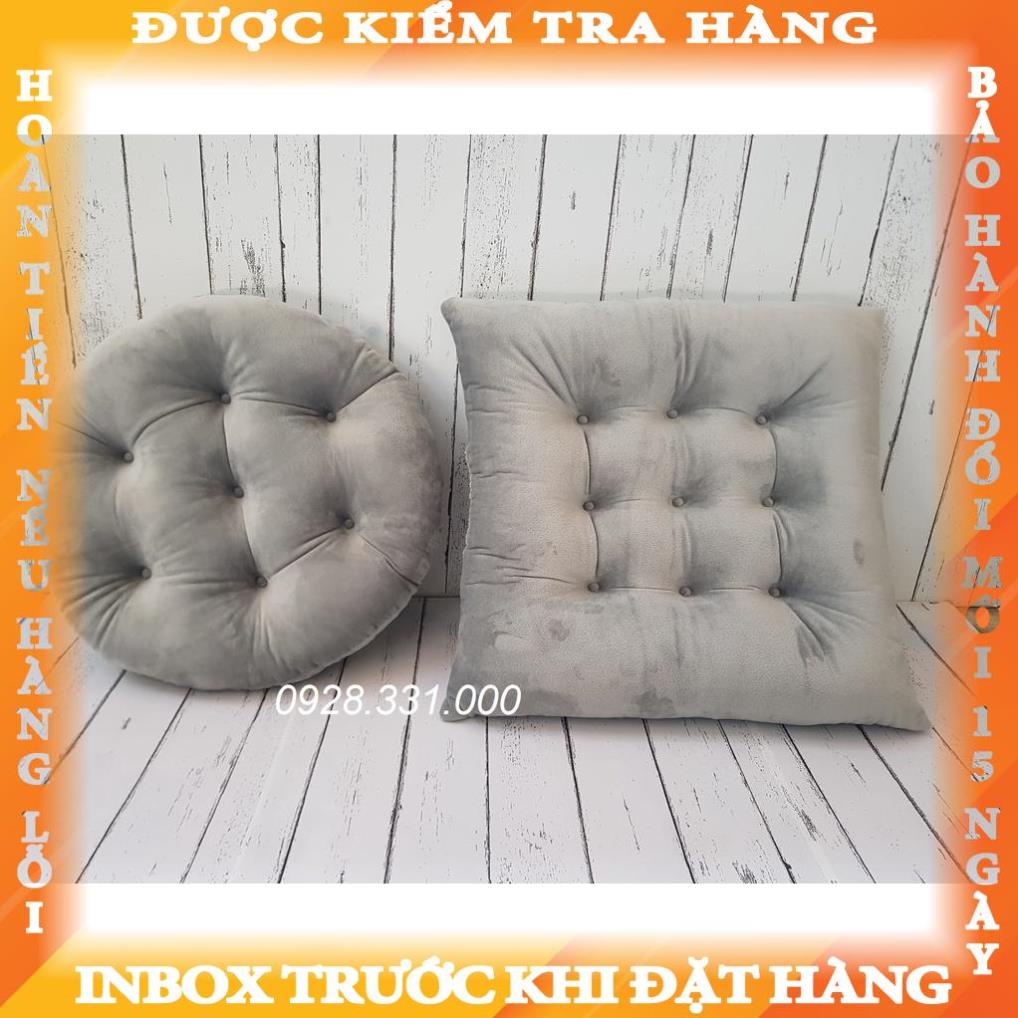 Đệm ngồi bệt vuông, nệm ngồi ghế Vải nhung cao cấp lengoc