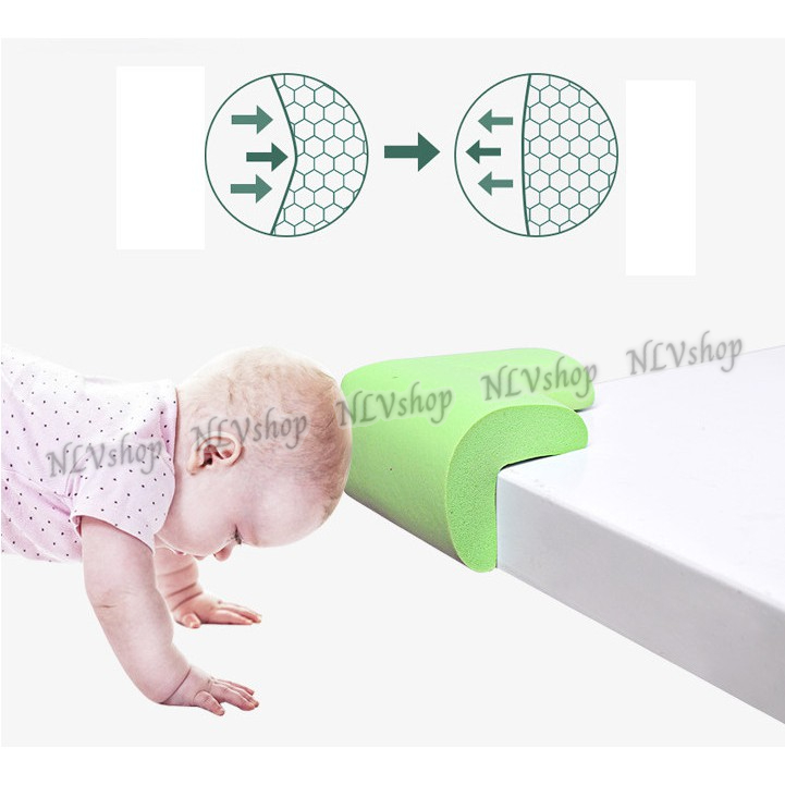 Bộ 2 Bọc Góc Bàn Bằng Mút An Toàn Cho Bé Khi Chạy Nhảy Chơi Đùa (Nhiều Màu)