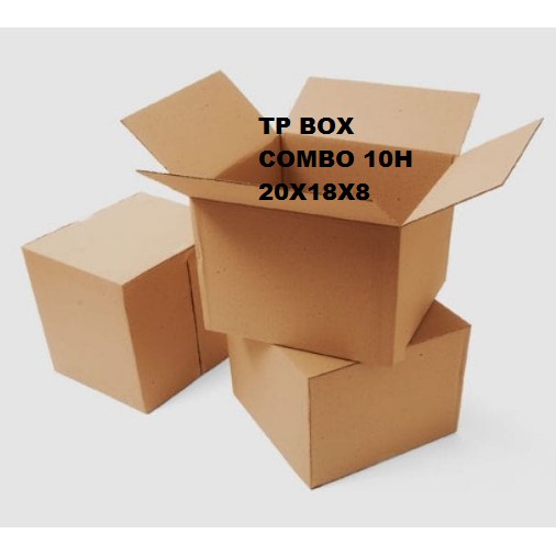 Thùng giấy carton size 20x18x8cm - Bộ 20 hộp đóng hàng