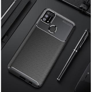 Ốp điện thoại TPU sợi carbon mềm siêu mỏng bảo vệ cho Samsung Galaxy M31