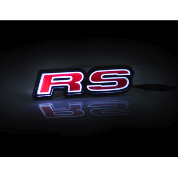 Miếng Dán Logo Rs Trang Trí Cho Xe Hơi RS GRILL Logo Chữ Rs Có Đèn Led Cho Xe Audi Rs Honda Jazz