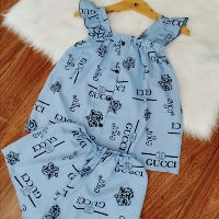 Đồ bộ katê lụa tay cánh tiên