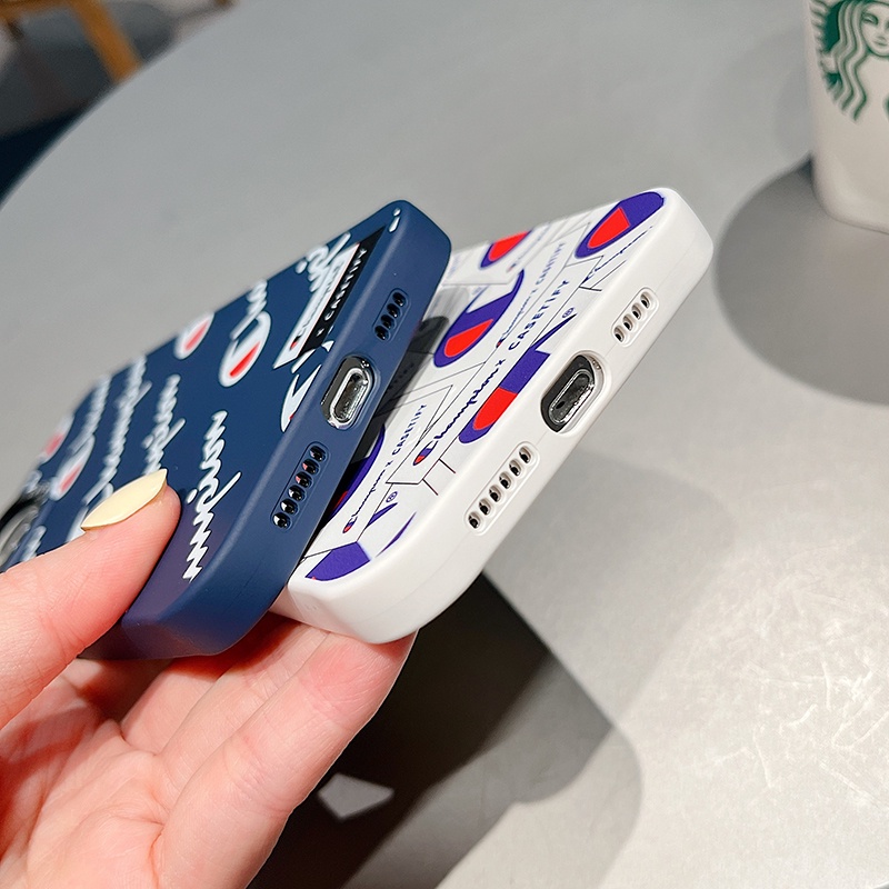 Ốp Điện Thoại Silicon Màu Kẹo In Logo Champion Cho iPhone 13 12 11 Pro Max X XS XR XS Max 8 7 Plus