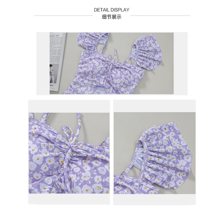 Bikini 1 mảnh liền thân váy kín đáo Hàn Quốc đẹp Quảng Châu nhiều màu che khuyết điểm 8135 K3T3-3