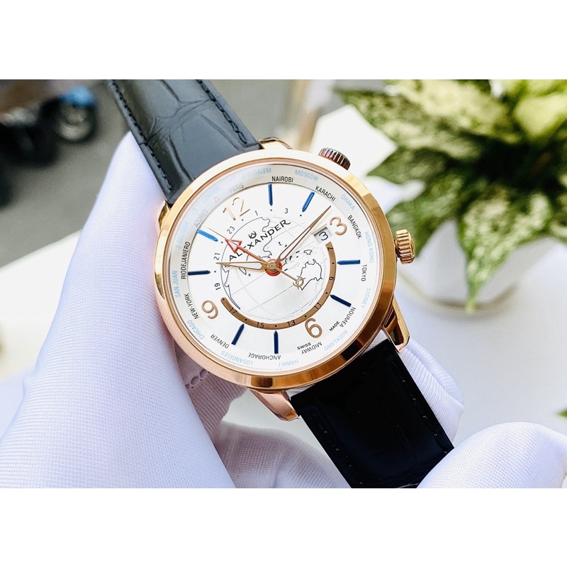 Đồng Hồ nam Alexander Journeyman Men's World-Timer .