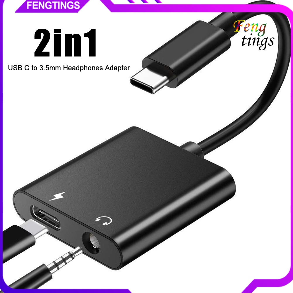 Đầu Chuyển Đổi Âm Thanh 2 Trong 1 Type-C Sang 3.5mm Chuyên Dụng