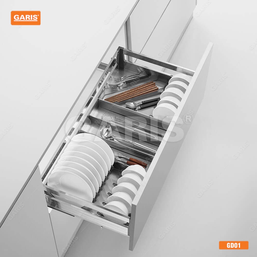 [FREESHIP HCM] Giá Bát Đĩa Garis GD01 - Inox Hộp- Dùng Cho Cánh Kéo