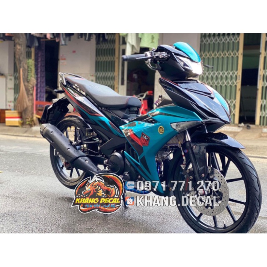 Tem rời Exciter 150 Y15ZR xanh đen phối cam