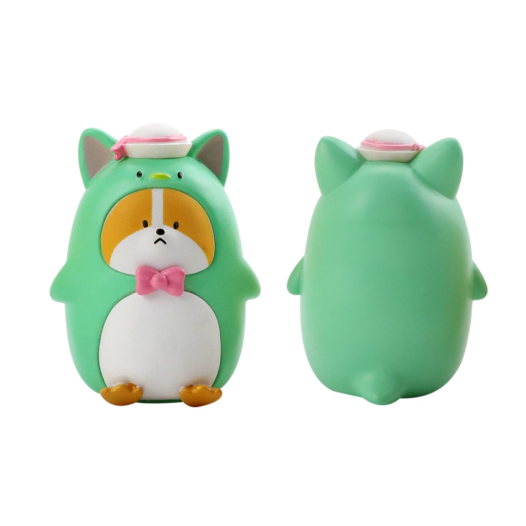 Bộ mô hình 6 em chó Corgi sành ăn