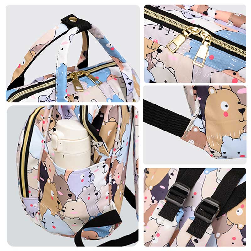 CHAIKA KILTER CK027 Balo vải đa năng thời trang cho mẹ đựng bình sữa & đồ dùng cho bé