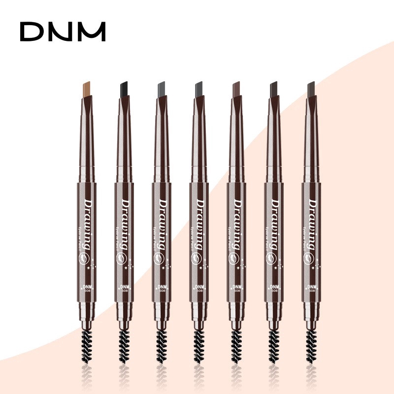 Chì kẻ lông mày hai đầu DNM chống thấm nước lâu trôi với 7 màu sắc tùy chọn