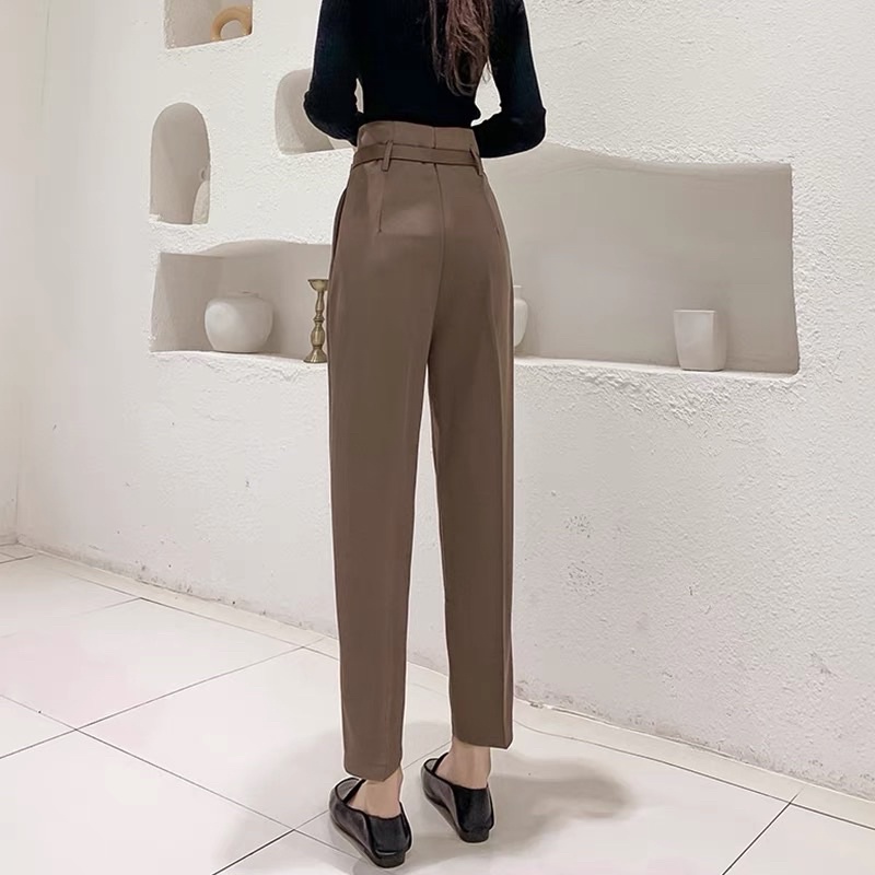 Quần Baggy Lưng Cao Nữ công sở m831 Kèm Đai