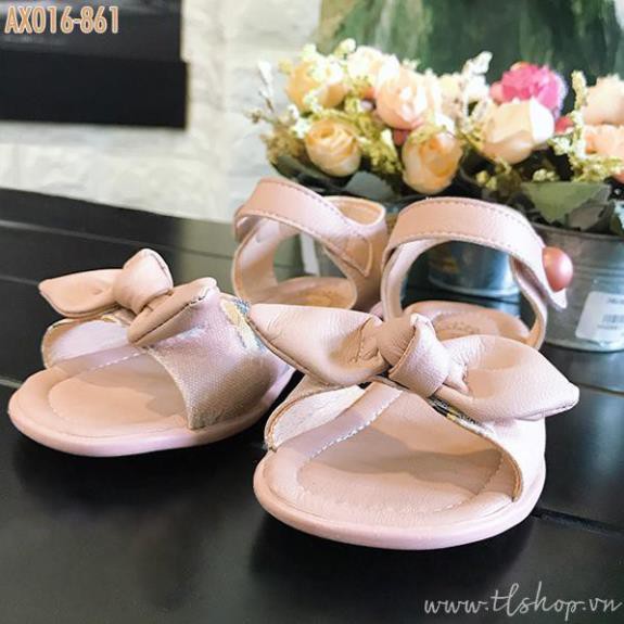 Giày sandal cho bé gái đính nơ xinh xắn - Dép quai hậu AX-861