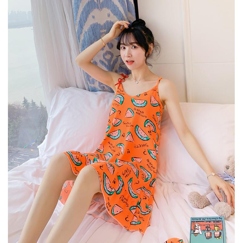 Váy ngủ 2 dây mặc ở nhà mềm mịn QA2 | BigBuy360 - bigbuy360.vn
