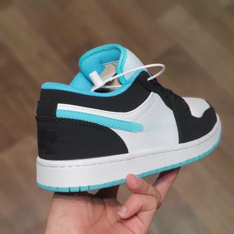 Giày thể thao JD 1 thấp cổ đen trắng xám xanh ngọc, Giày sneaker air Jodan 1 low panda Jordan paris cổ thấp nam nữ