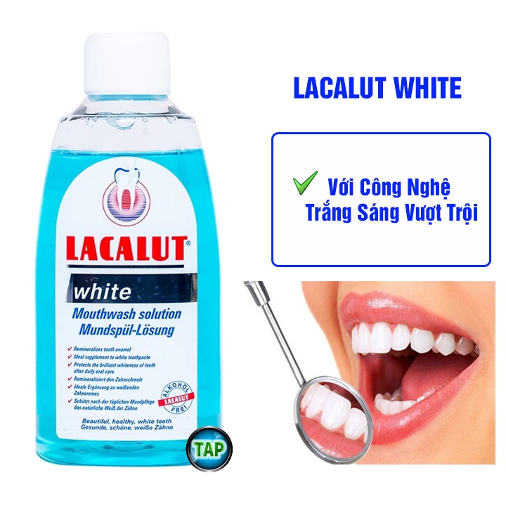 Nước Súc Miệng Lacalut White Làm Trắng Răng Vượt Trội Hàng Nhập Khẩu Đức