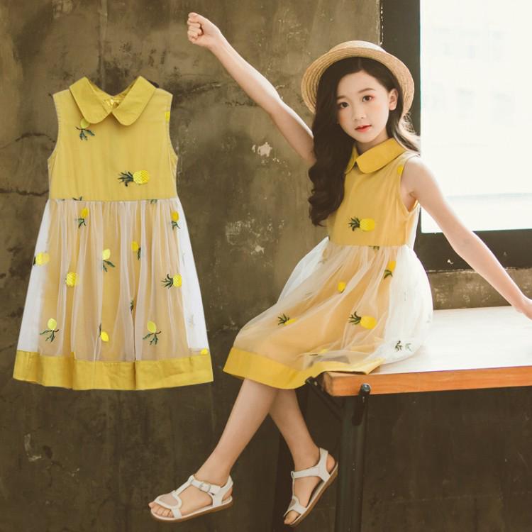 Lovely vignette fashion dress for girls