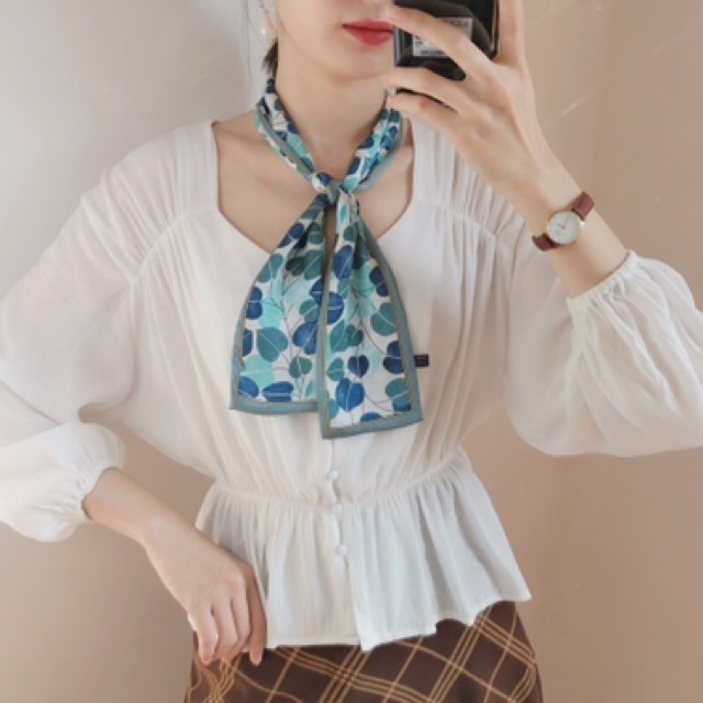 Khăn choàng cổ in hoạ tiết dễ thương - Maben