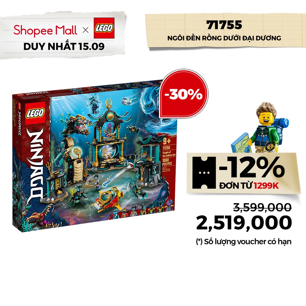 LEGO Ninjago 71755 Ngôi đền rồng dưới đại dương (1060 chi tiết)