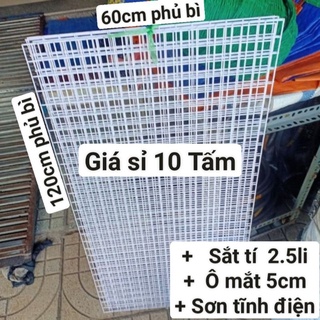 Lưới sắt sơn tĩnh điện, màu trắng, 10 tấm cm