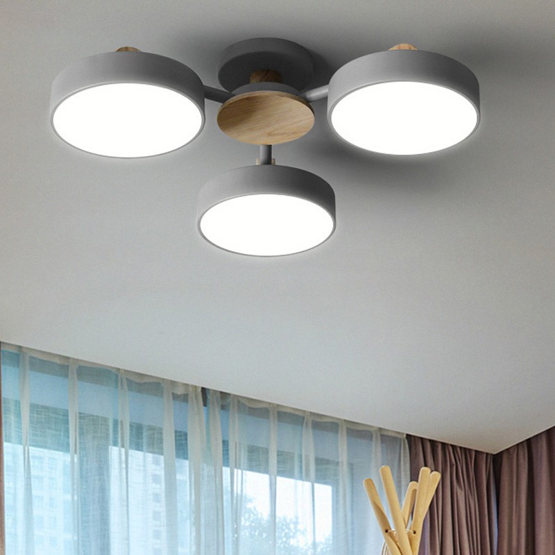 Đèn trần MONSKY trang trí hiện đại MACARION 4 bóng 3 chế độ ánh sáng trang trí bàn ăn, nhà hàng, quán cafe, phòng khách