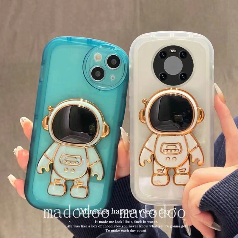 Casing Samsung Galaxy A20S A51 A20 A30 A7 J6 Plus 2018 J7 Pro J2 Prime Multicolor Airbag Clear Soft Phone Case Cute Ins Trend Cool Astronaut Stand Full Fine Hole Back Cover NKS 10