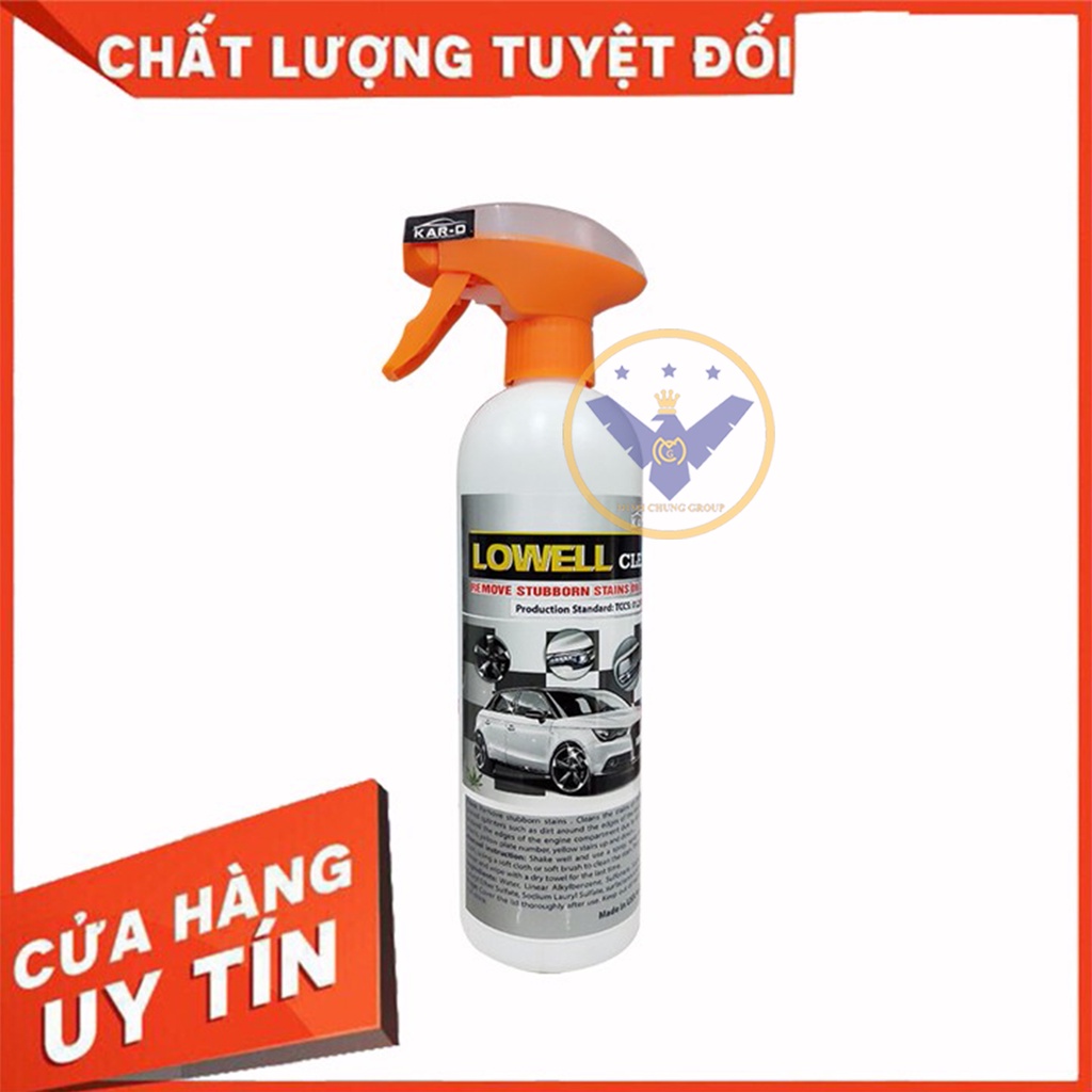 Chai Tẩy ố kính ô tô, ố vàng lazang, logo, nẹp mạ crom Nanoka Clean 500ml