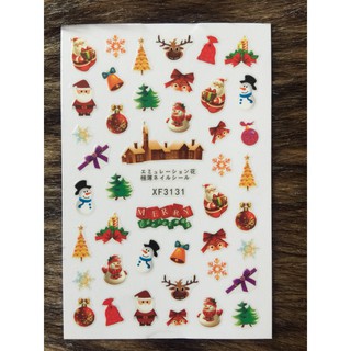 Sticker noel chăm sóc trang trí móng làm nail shop hoang nam nail