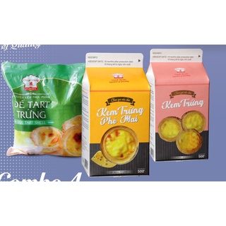 Combo đế tart trứng kem mini