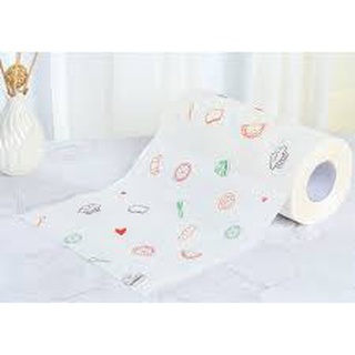 Cuộn khăn giấy thấm dầu mỡ hình củ quả dễ thương