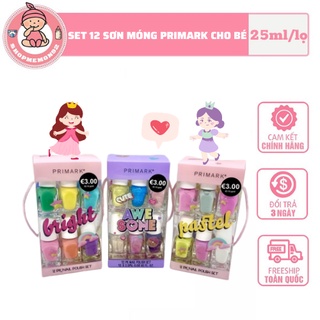 Set 12 sơn móng tay Primark an toàn cho bé chính hãng Pháp