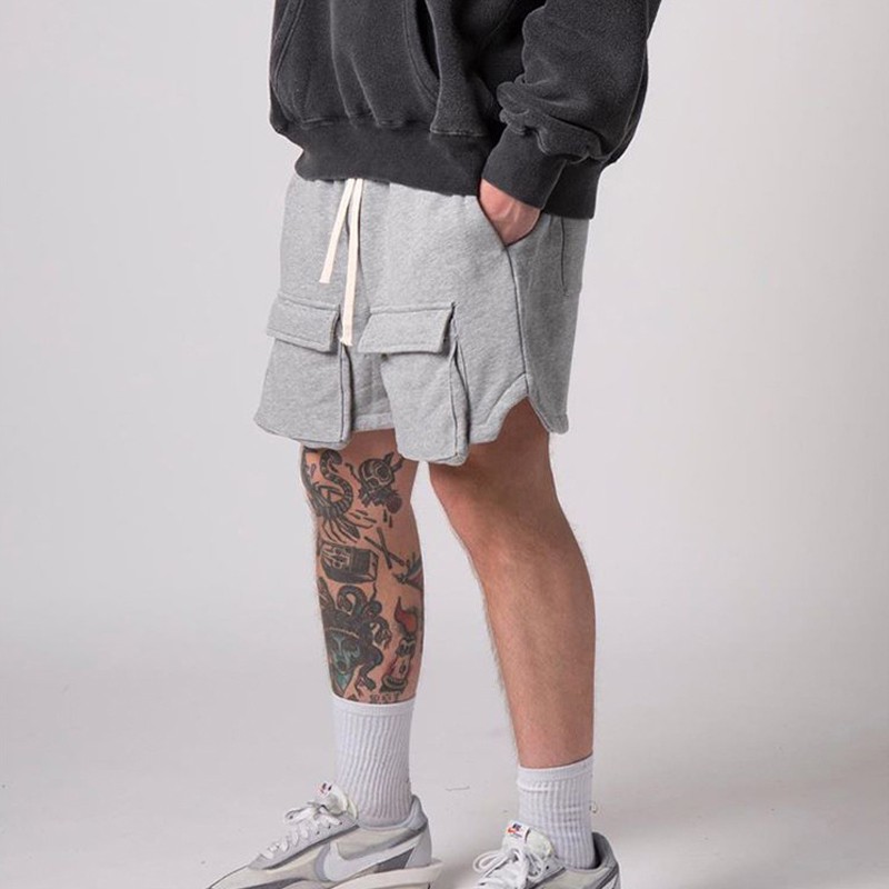 Quần ngắn ống rộng Nhiều Túi Phong Cách Hàn Quốc Dành Cho Nam / Size M-3Xl